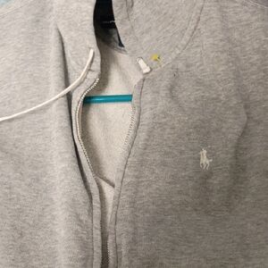 Polo by Ralph Lauren Light Gray Zip-Up Sweater